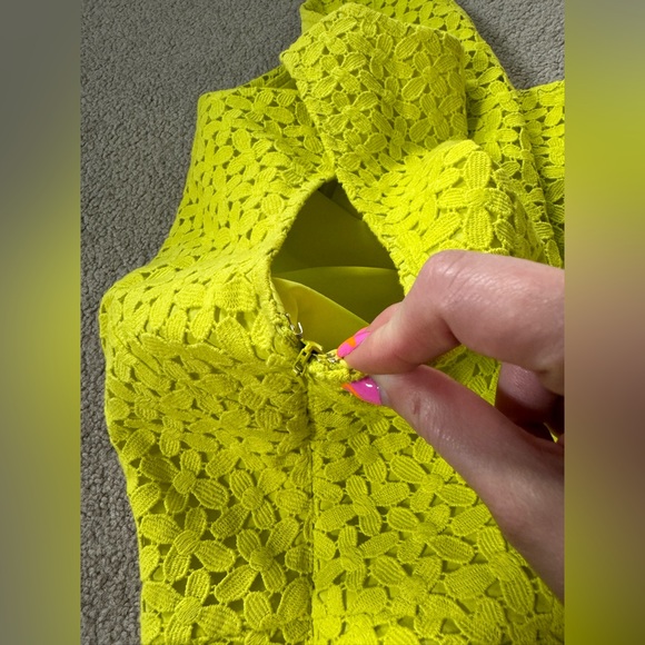 NWT Ann Taylor Lime Green/Yellow Dress, Size 8 - Picture 4 of 6